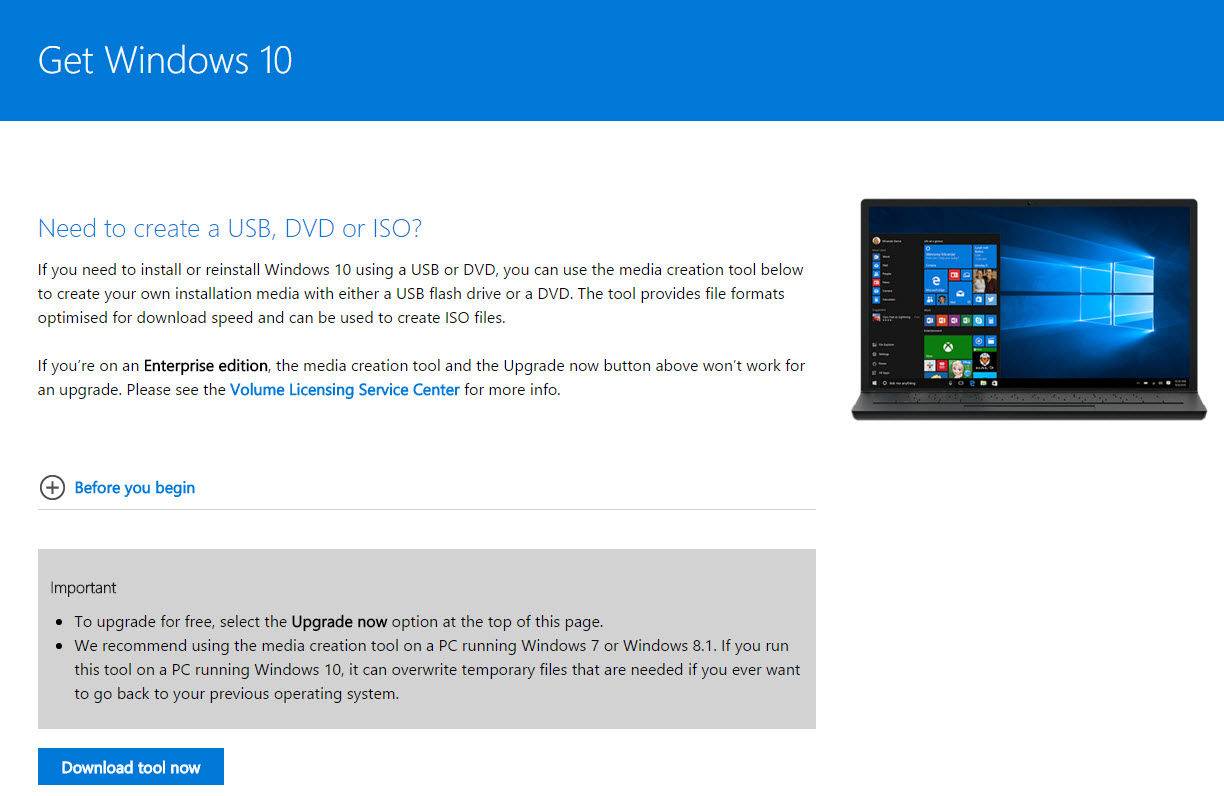 Upgrade to windows 10 for free